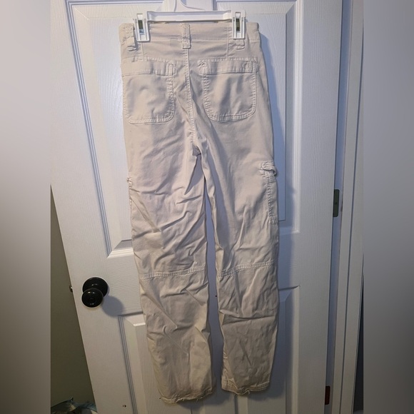 American Eagle Off White Cargo Pants Women’s Size 000 - Picture 3 of 5